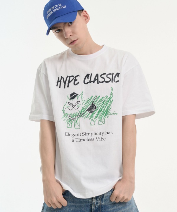 HYPE CLASSIC MEW 루즈핏 반소매 티셔츠 그린